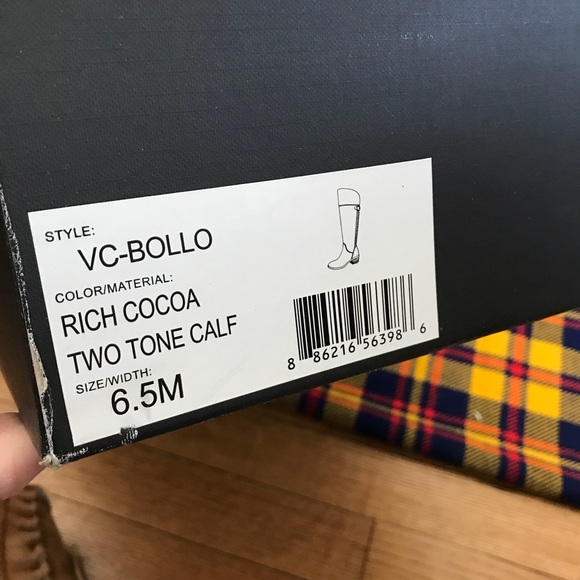 Vince Camuto Bollo Rich Cocoa Two Tone Calf Boots - Picture 7 of 8